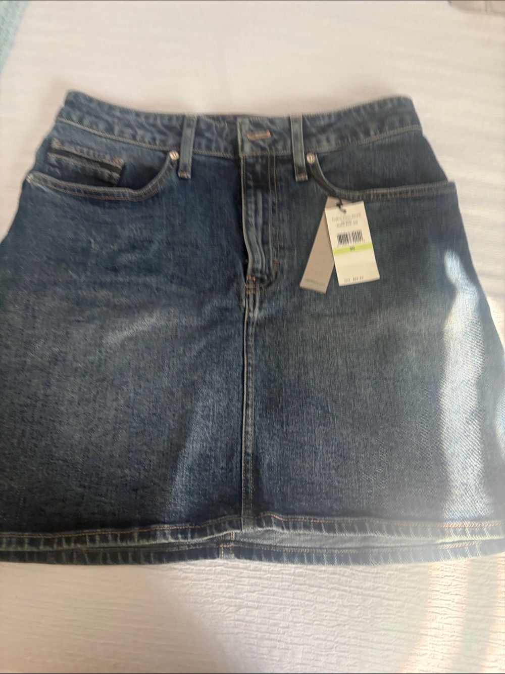 Calvin Klein Dark Blue Denim Mini Skirt